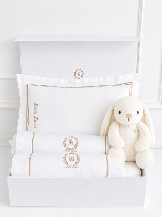 Bonne Nuit Newborn Gift Set - Royal White