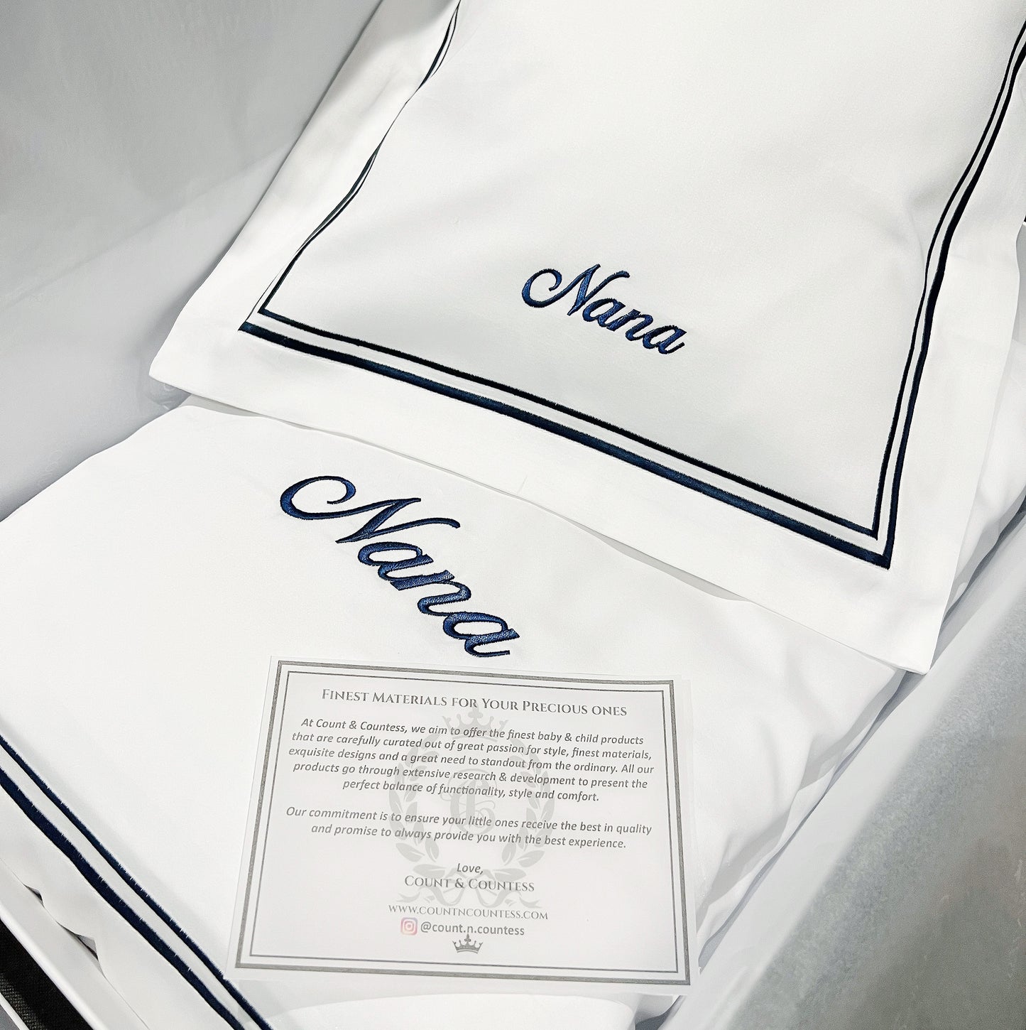 Egyptian Cotton Baby Boudoir Sham Pillow-Symphony Blue
