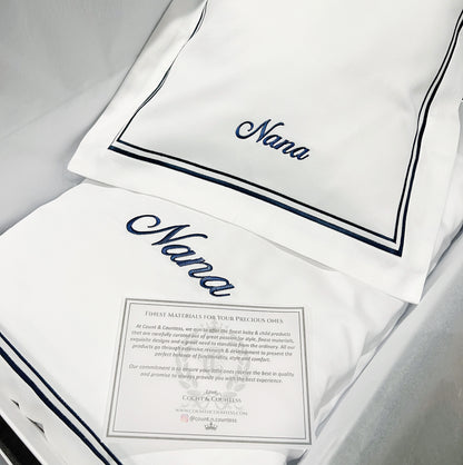 Egyptian Cotton Baby Boudoir Sham Pillow-Symphony Blue