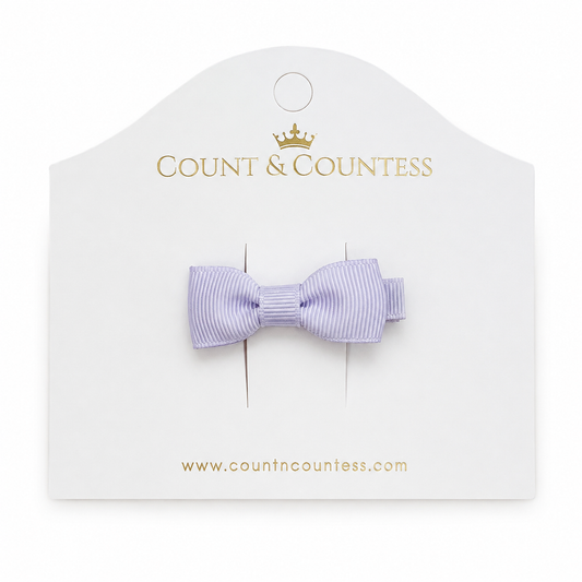 Mini Hair Bow in Lilac