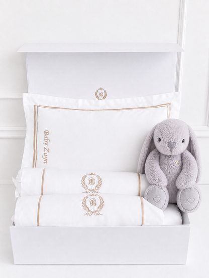 Bonne Nuit Newborn Gift Set - Royal White