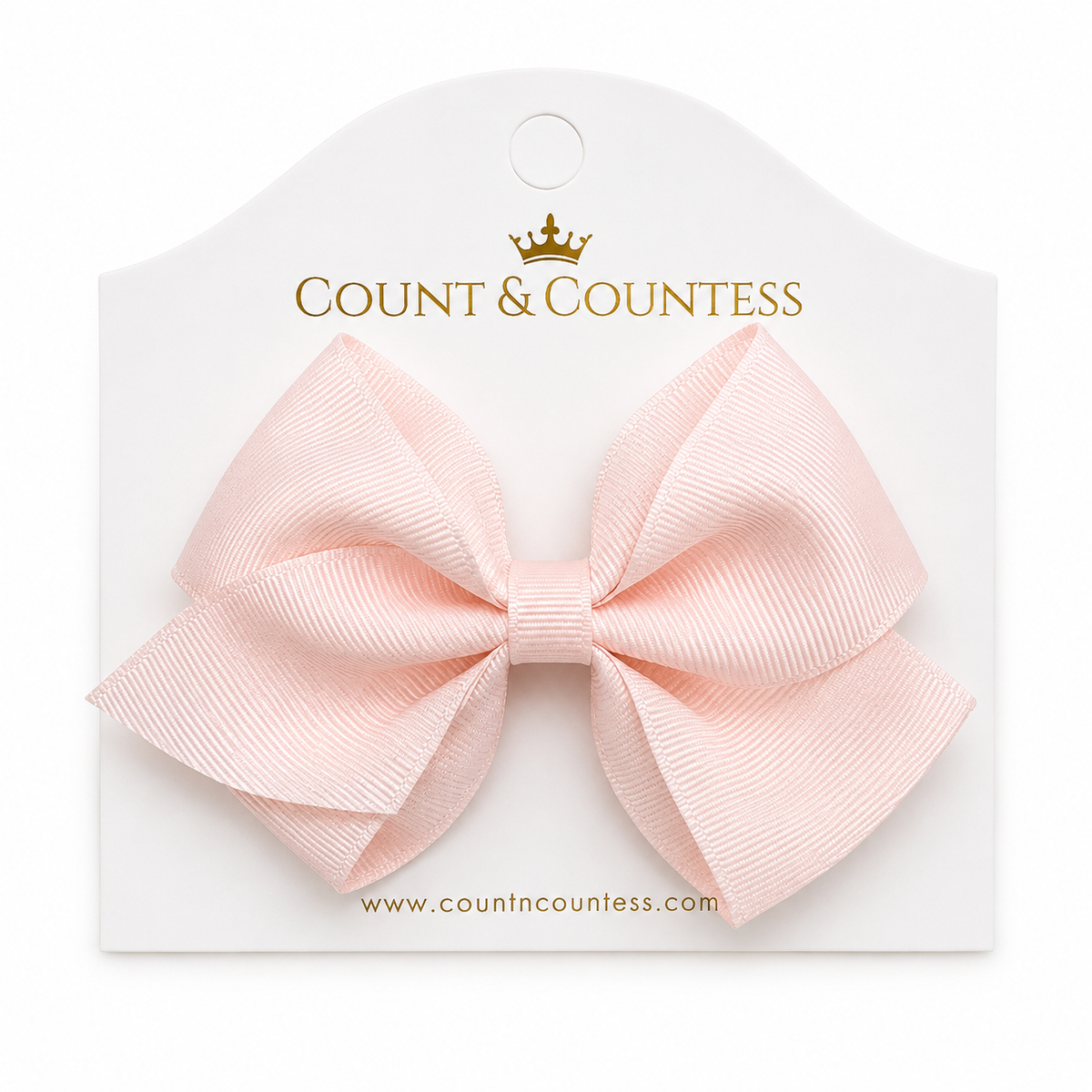 Girl's Hair Bow in Petal Pink