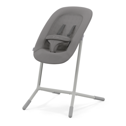 Gray baby swing on a white background