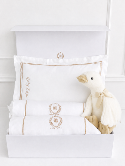 Bonne Nuit Newborn Gift Set - Royal White