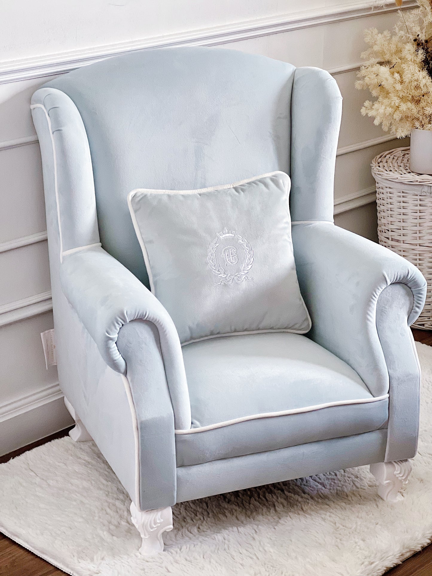 Quinn Mini Velveteen Armchair