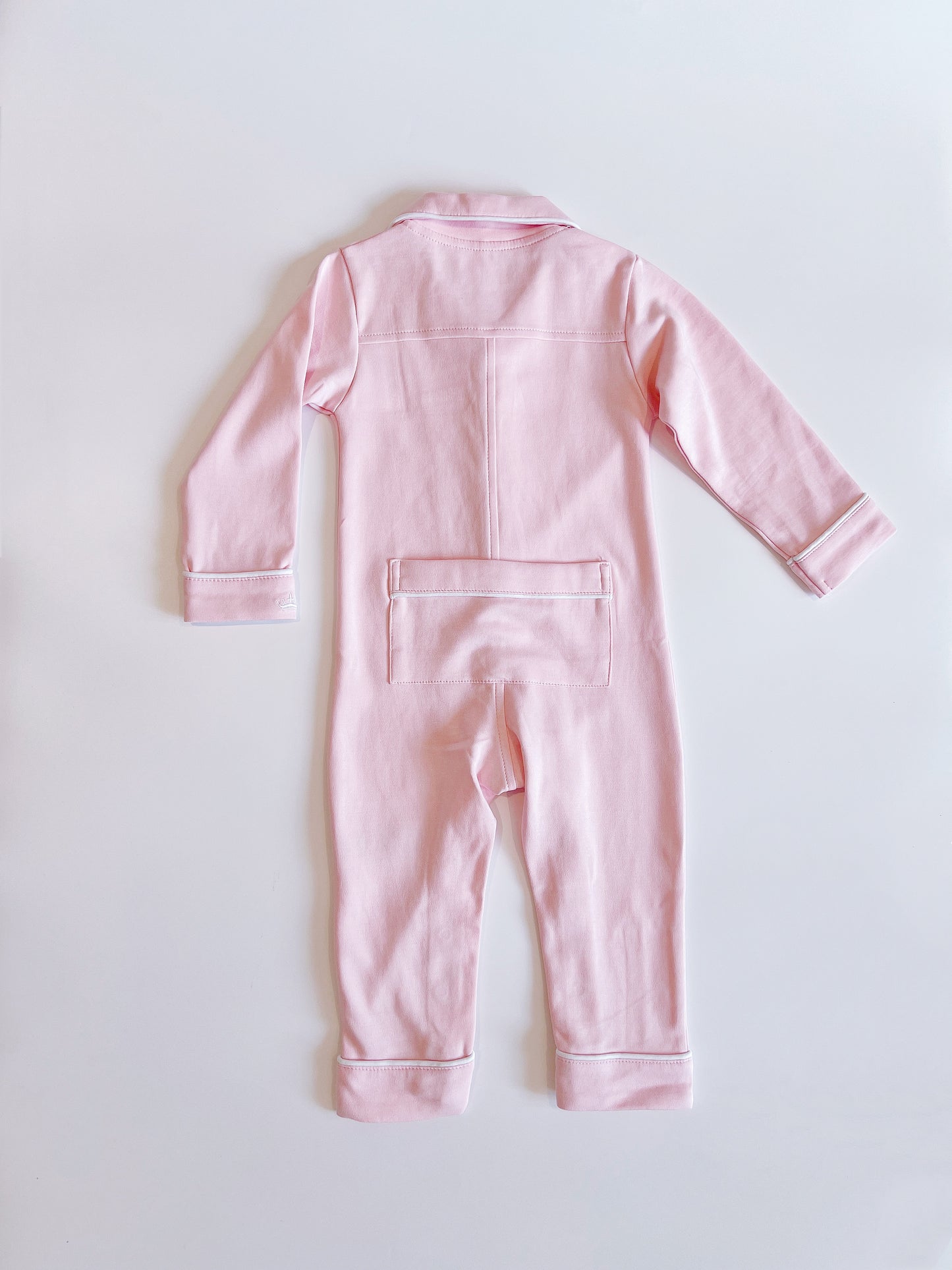 Baby Pima Romper Sleepsuit in Ballet Pink - Count & Countess