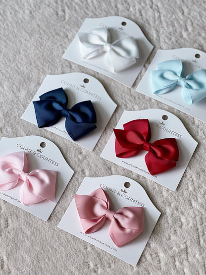 Girl's Hair Bow in Scarlett