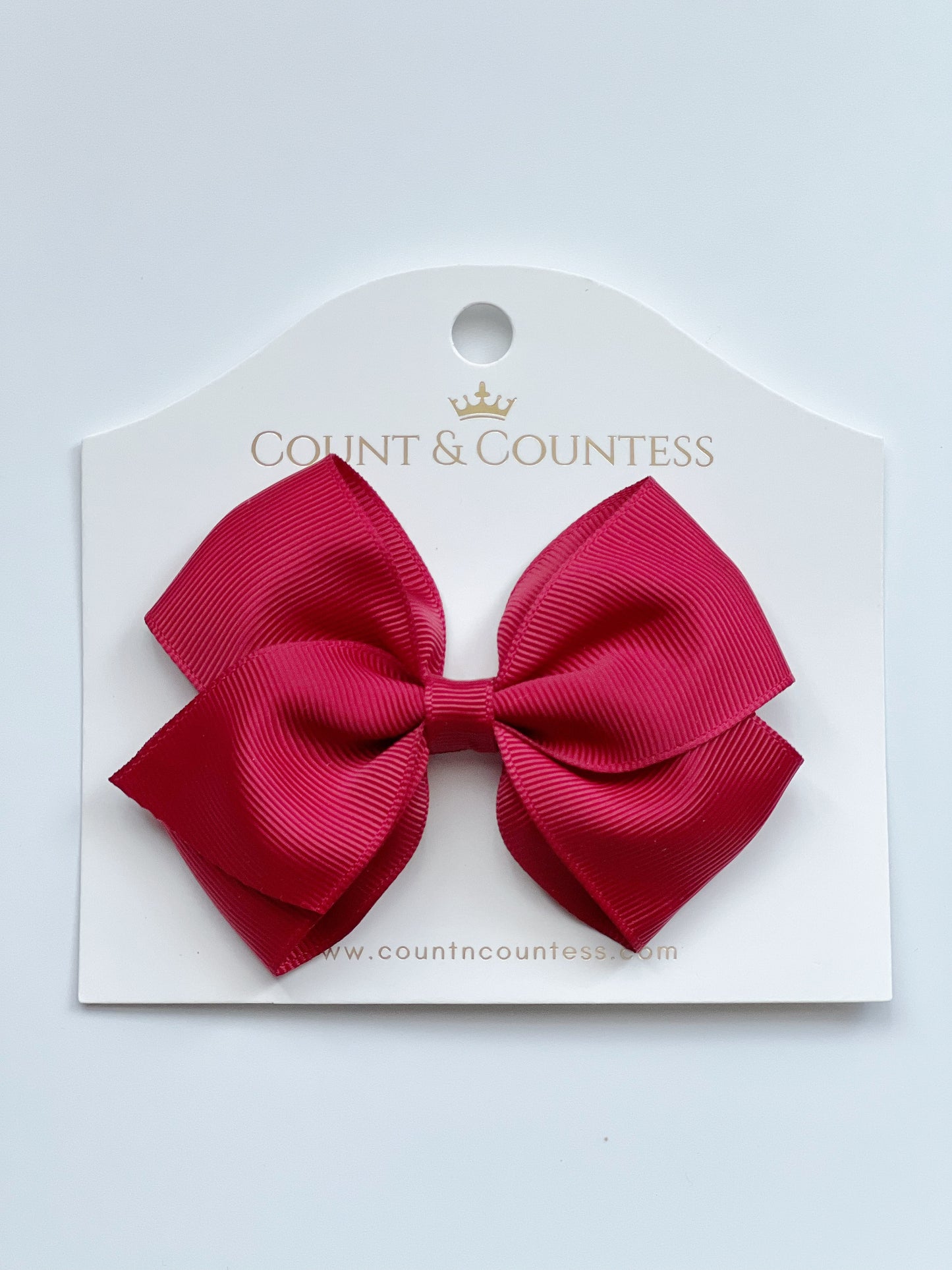 Girl's Hair Bow in Scarlett