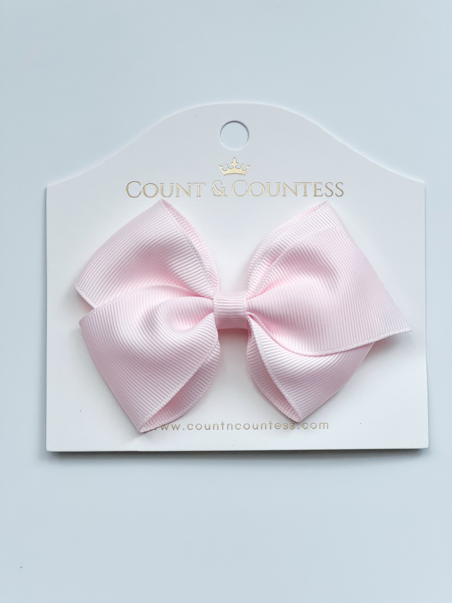 Girl's Hair Bow in Baby Pink