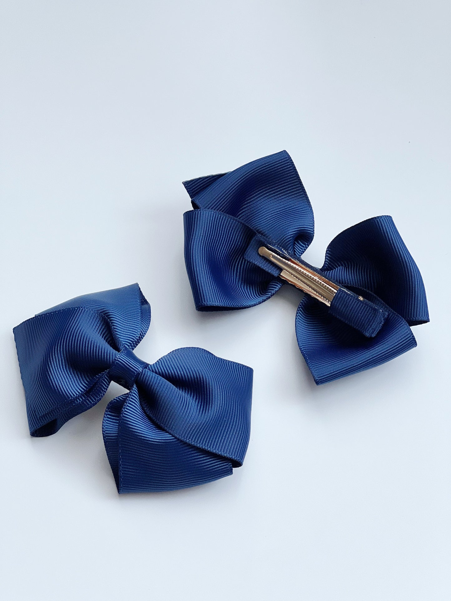 Girl's Hair Bow in Navy