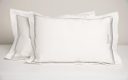 Egyptian Cotton Baby Boudoir Sham Pillow - Platinum White - Count & Countess