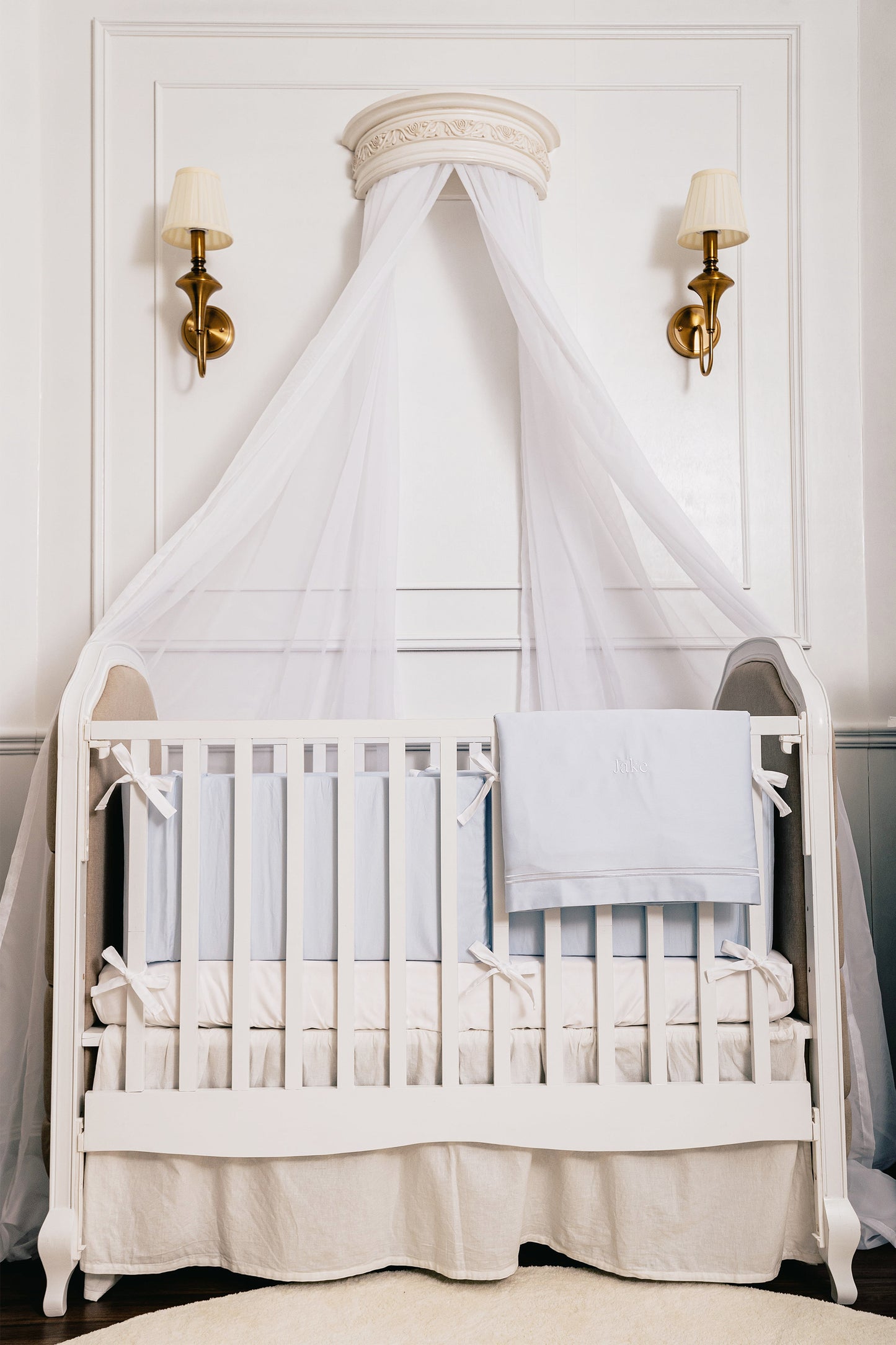 The Egyptian Cotton Nursery Collection Baby Bedding Set - Dreamy Blue