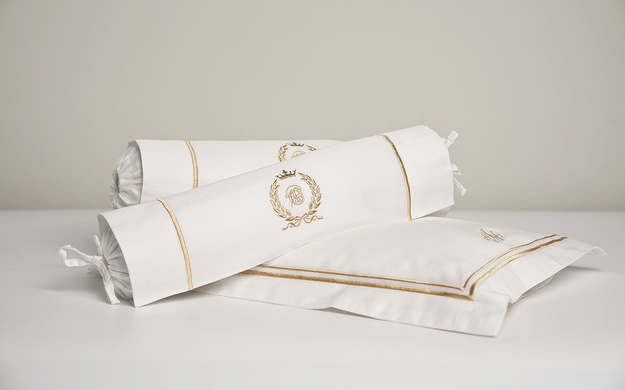 Egyptian Cotton Baby Pillow & Bolsters Set - Royal White