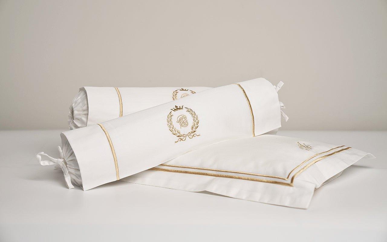 Egyptian Cotton Baby Pillow & Bolsters Set - Royal White - Count & Countess