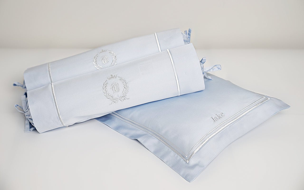 Egyptian Cotton Baby Pillow & Bolsters Set - Dreamy Blue