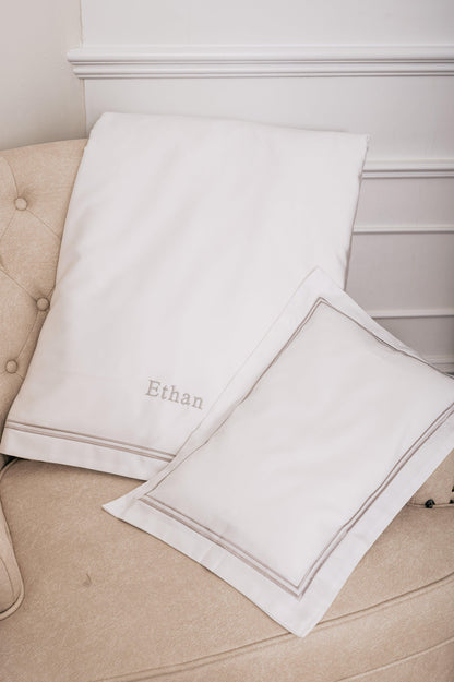 Egyptian Cotton Baby Duvet - Platinum White - Count & Countess