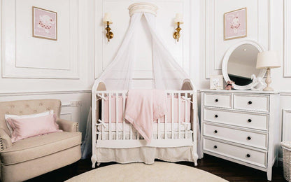 The Egyptian Cotton Nursery Collection Baby Bedding Set - Cradle Pink - Count & Countess