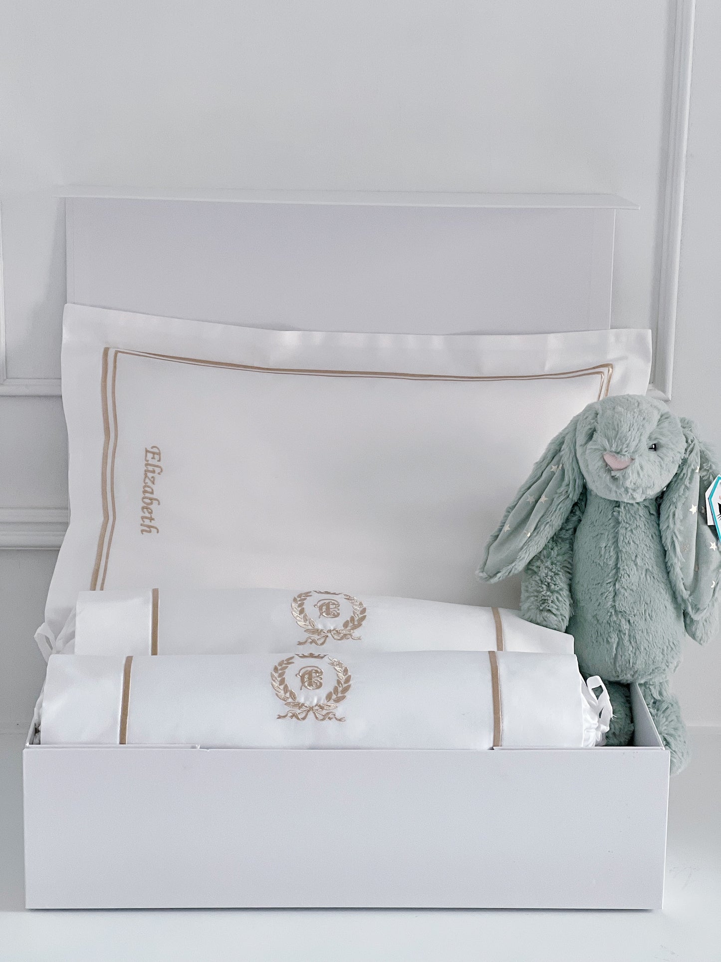 Jellycat Bashful Sparklet Bunny Baby Gift Set with name customisation - Count & Countess Baby Beddings & Gifts