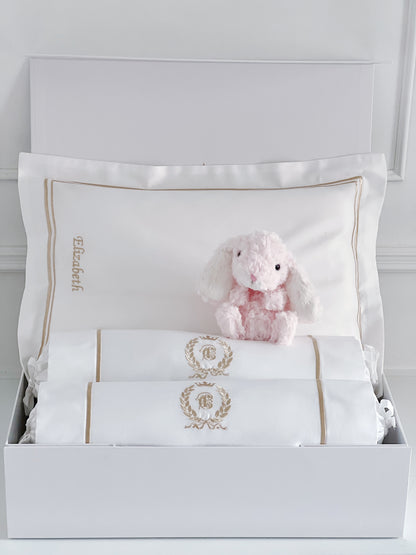 Jellycat Yummy Bunny Pastel Pink Baby Gift Set with name customisation - Count & Countess Baby Beddings & Gifts