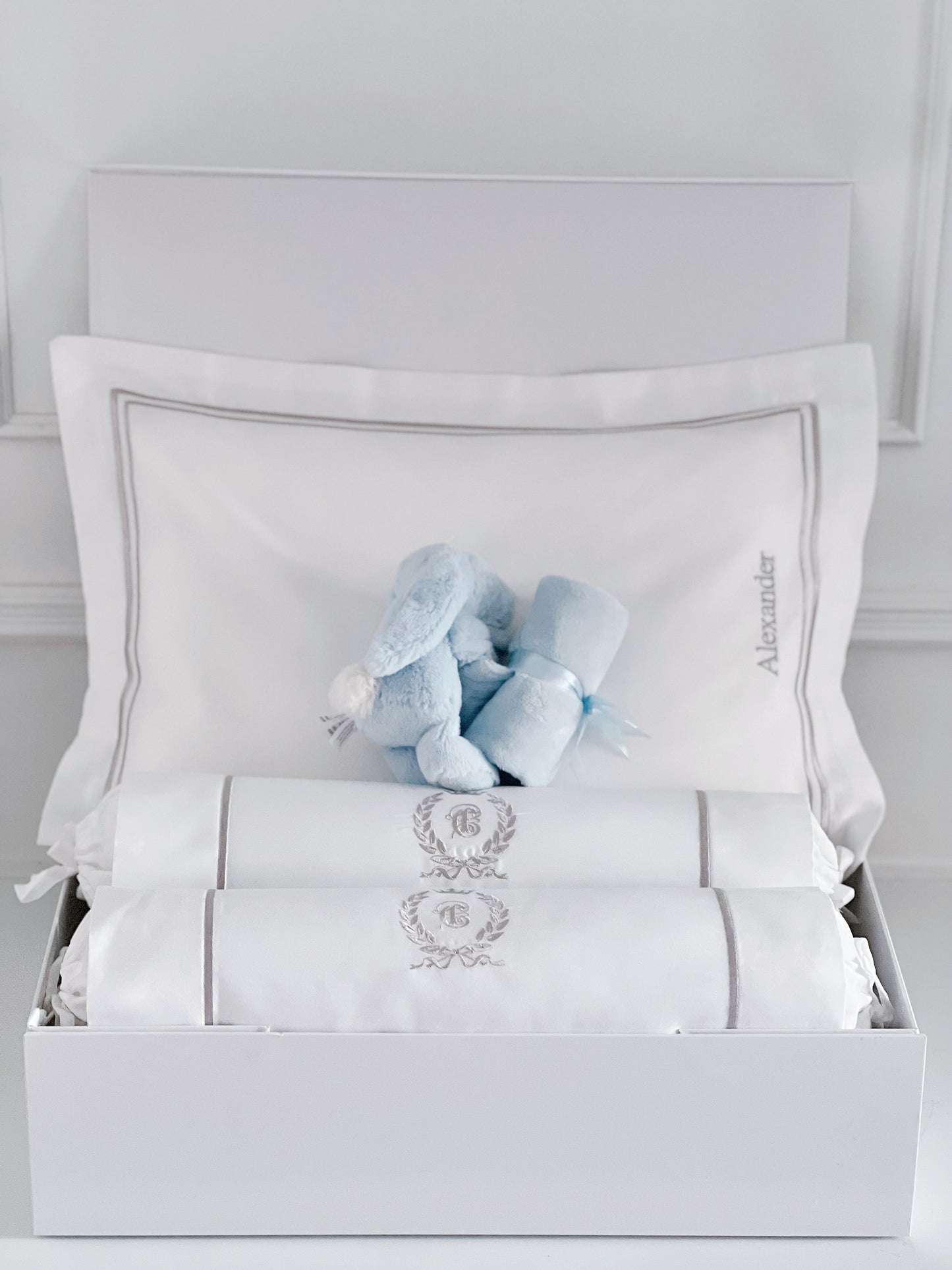 Bonne Nuit Newborn Gift Set - Platinum White