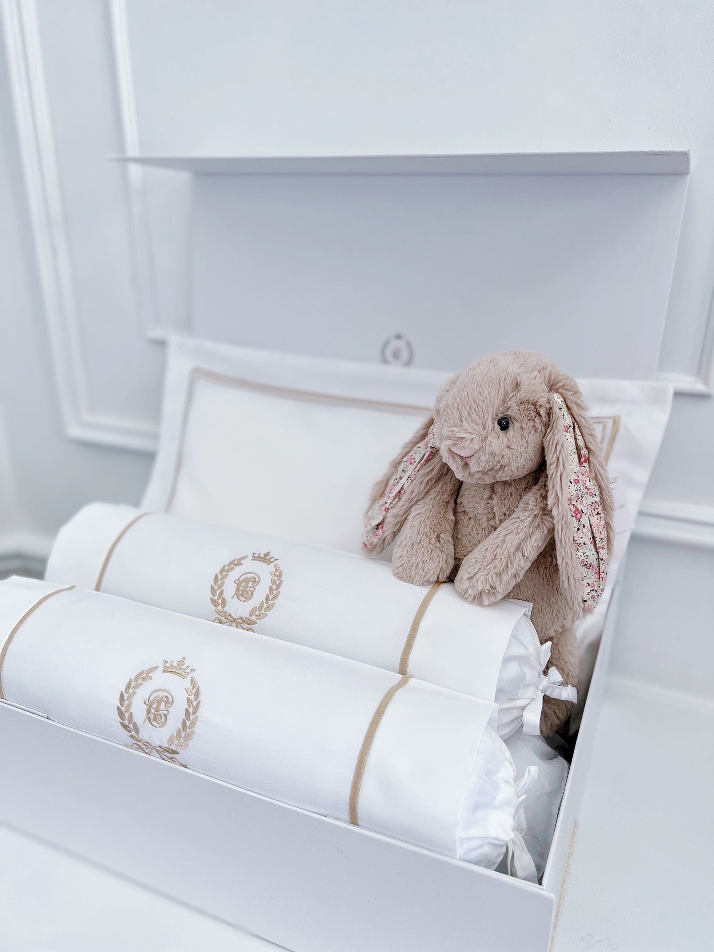 Jellycat Blossom Bea Beige Bunny Baby Gift Set with name customisation - Count & Countess Baby Beddings & Gifts