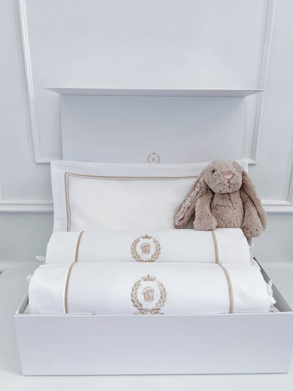 Bonne Nuit Newborn Gift Set - Royal White - Count & Countess