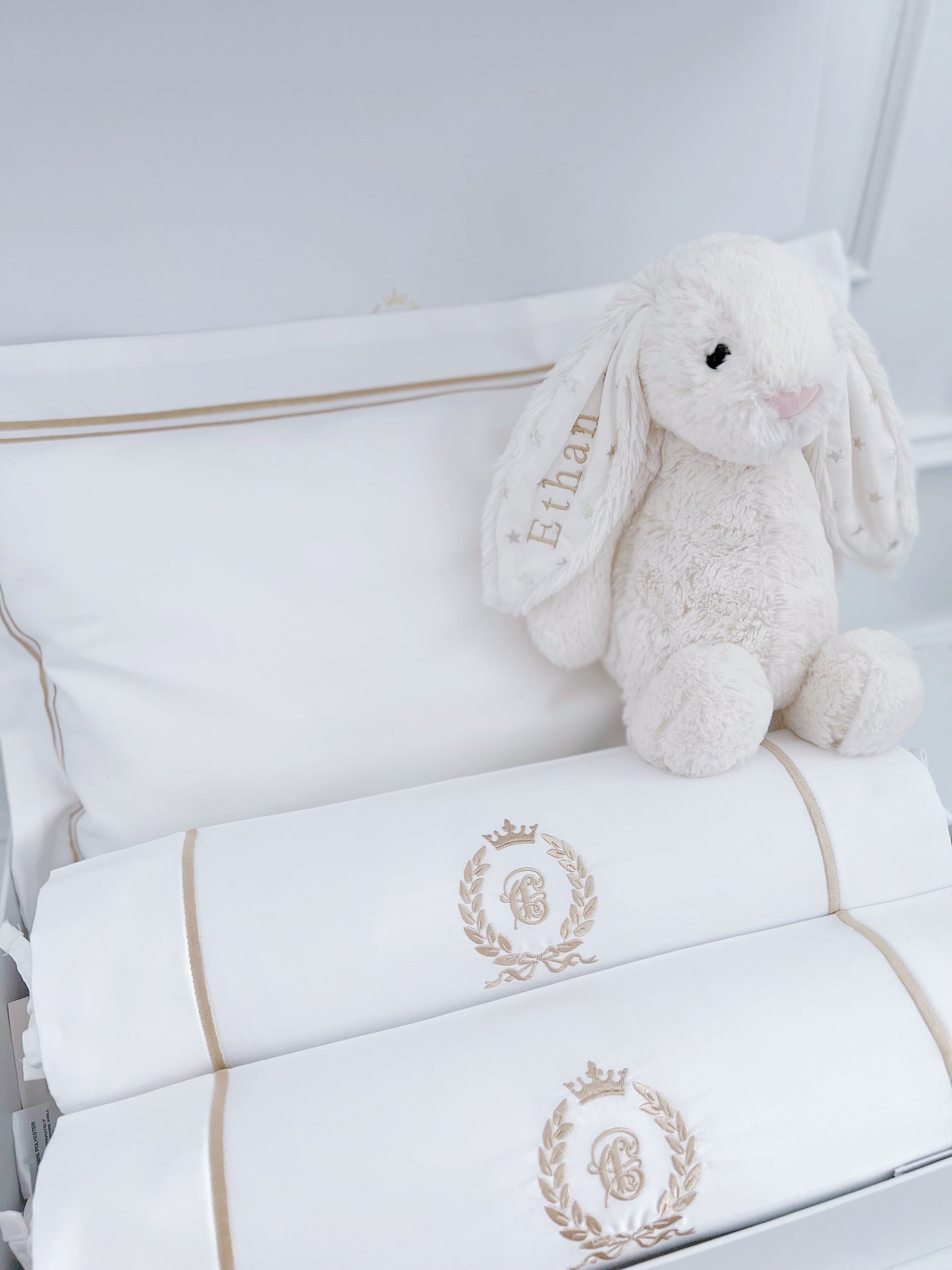 Jellycat Bashful Twinkle Bunny Baby Gift Set with name customisation - Count & Countess Baby Beddings & Gifts
