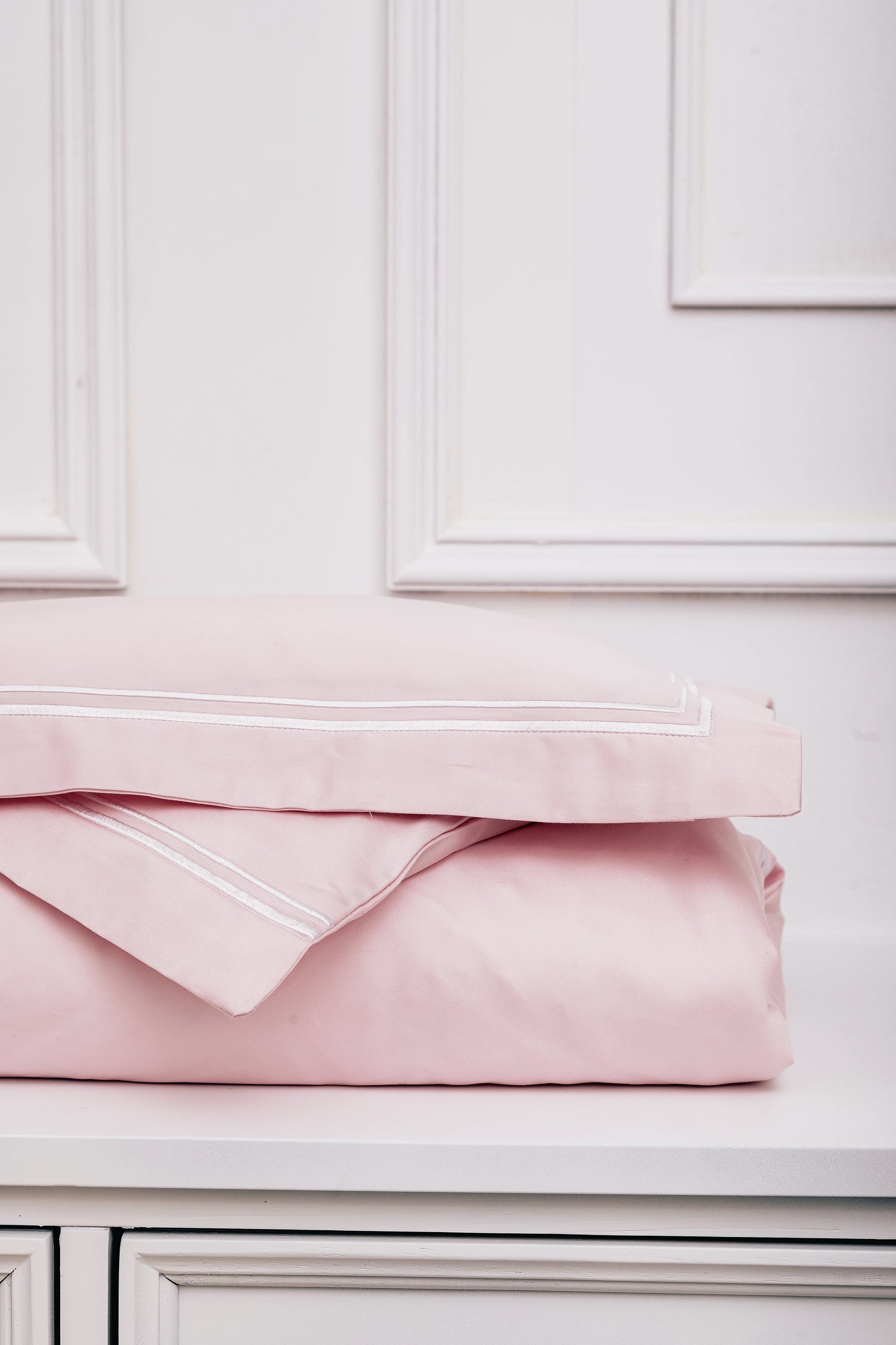 Luxury Egyptian Cotton Mulberry Silk Pillow & Duvet Set - Cradle Pink