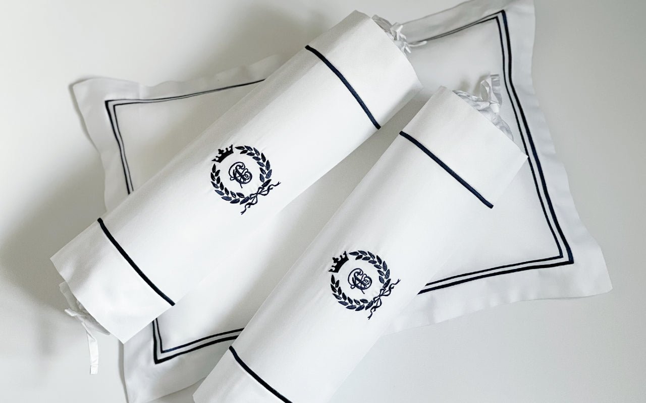 Egyptian Cotton Baby Pillow & Bolsters Set - Symphony Blue