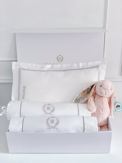 Bonne Nuit Newborn Gift Set - Platinum White - Count & Countess