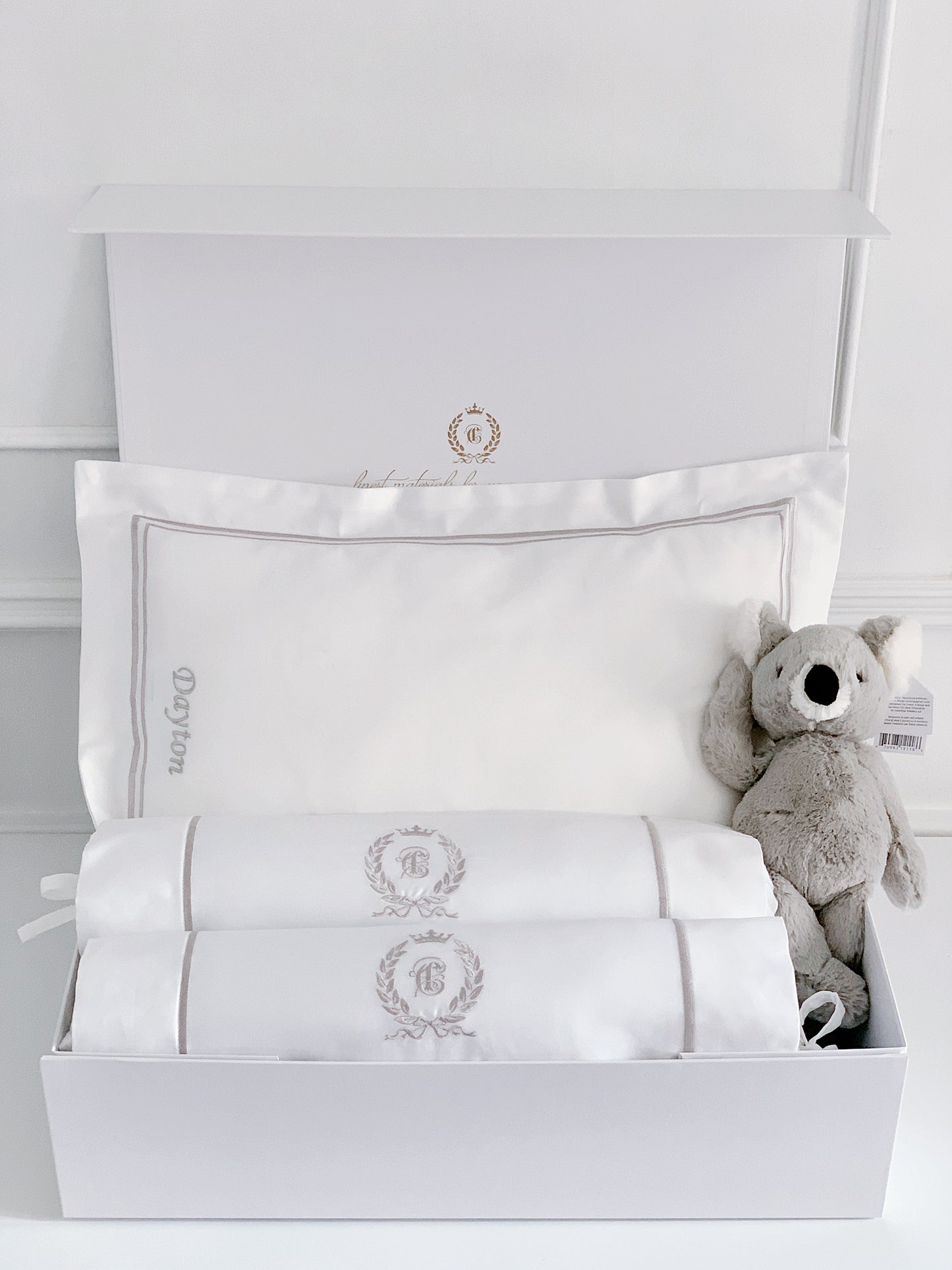 Bonne Nuit Newborn Gift Set - Platinum White