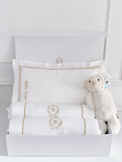 Bonne Nuit Newborn Gift Set - Royal White - Count & Countess