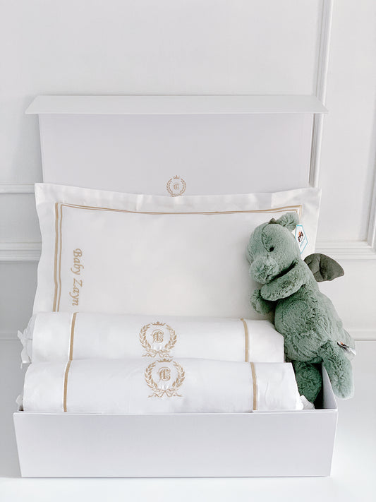Bonne Nuit Newborn Gift Set - Royal White