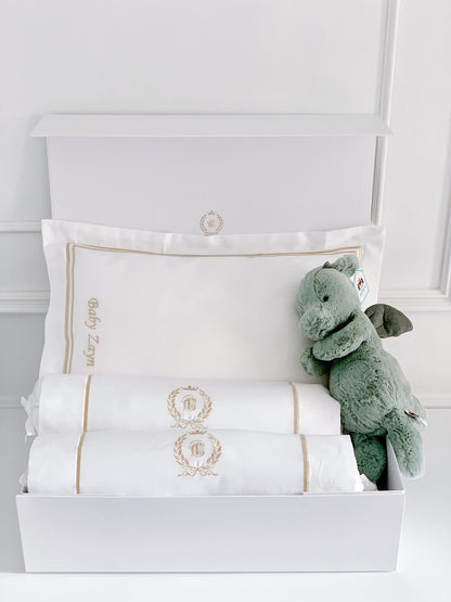 Bonne Nuit Newborn Gift Set - Royal White - Count & Countess