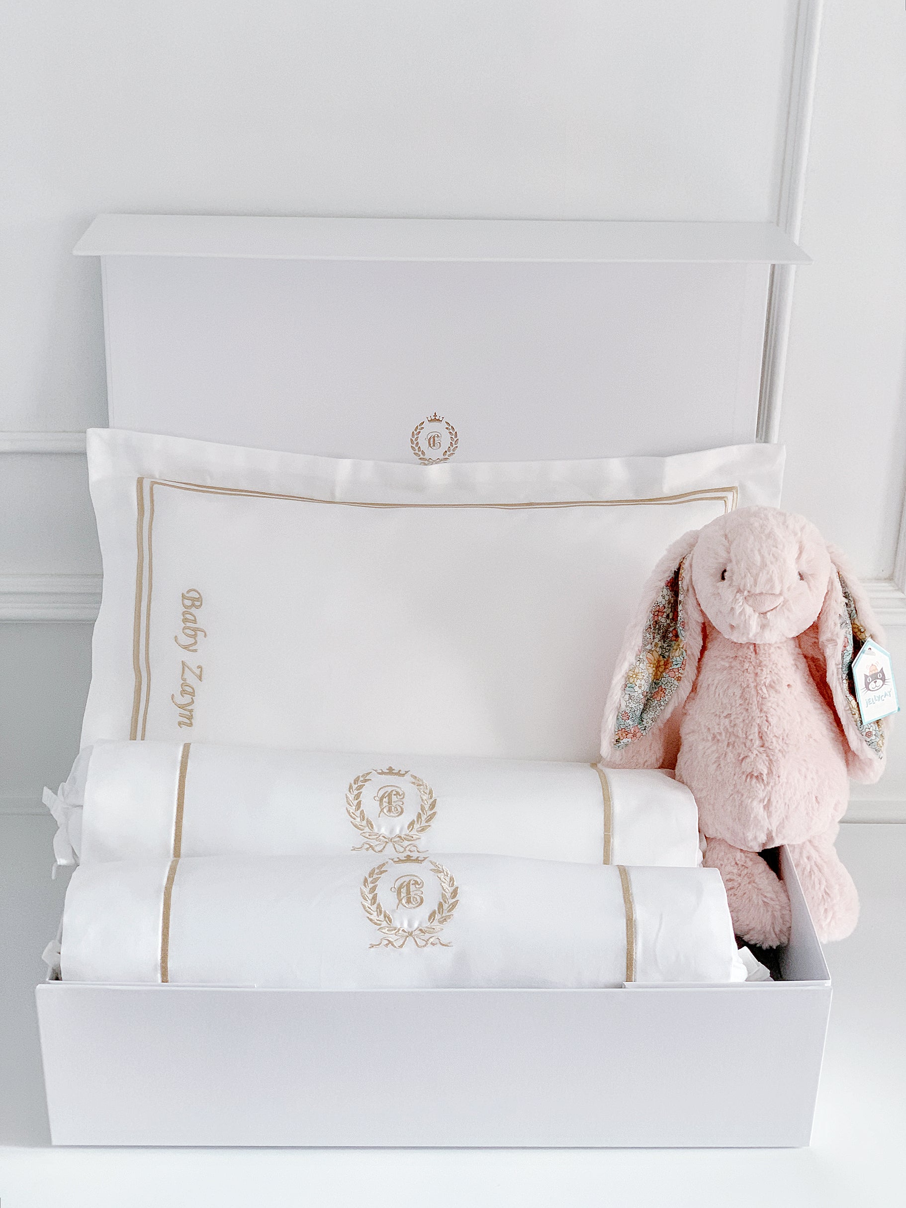 Jellycat Blossom Blush Bunny Baby Gift Set with name customisation - Count & Countess Baby Beddings & Gifts