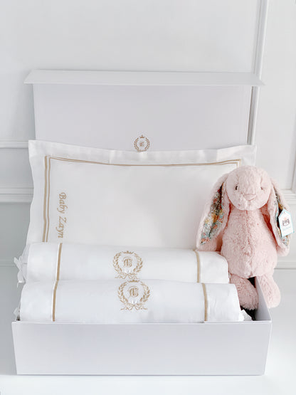 Jellycat Blossom Blush Bunny Baby Gift Set with name customisation - Count & Countess Baby Beddings & Gifts