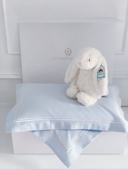 Newborn Baby Gift Set with Jellycat Bashful Cream Bunny for Baby Boy