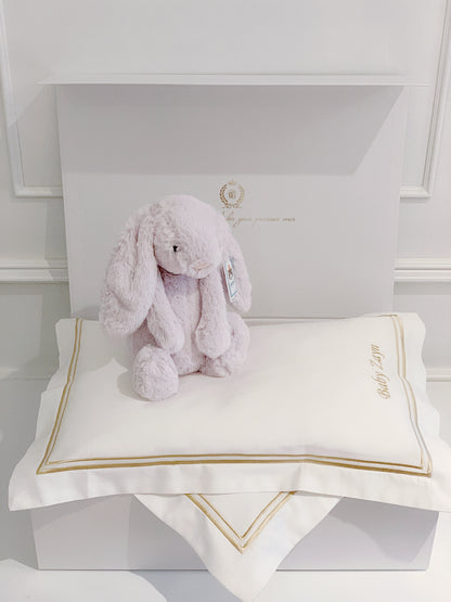 Bonjour Petit Pillow & Duvet Baby Gift Box - Royal White - Count & Countess