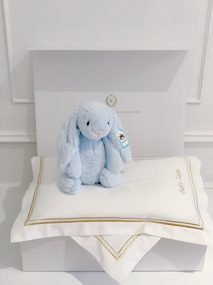 Bonjour Petit Pillow & Duvet Baby Gift Box - Royal White - Count & Countess