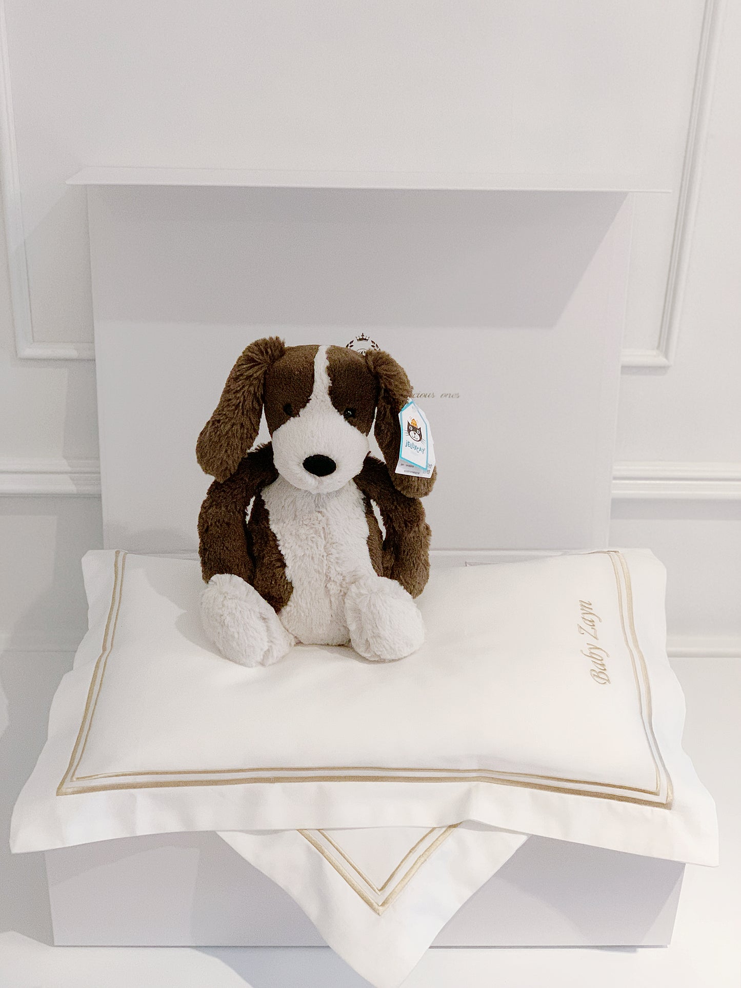 Bonjour Petit Pillow & Duvet Baby Gift Box - Royal White