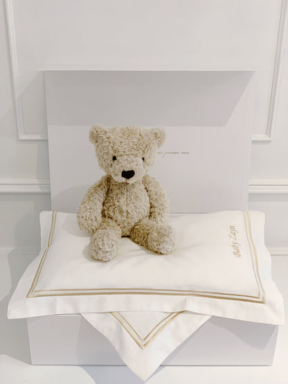 Bonjour Petit Pillow & Duvet Baby Gift Box - Royal White - Count & Countess