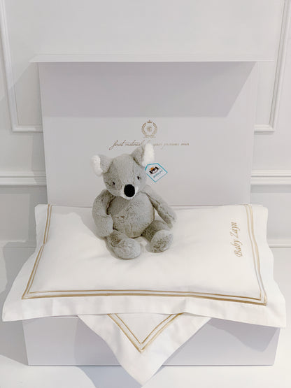 Bonjour Petit Pillow & Duvet Baby Gift Box - Royal White - Count & Countess