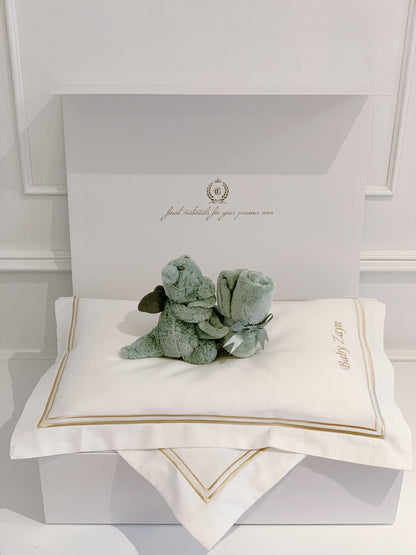 Bonjour Petit Pillow & Duvet Baby Gift Box - Royal White - Count & Countess